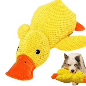 Generisch Anti-Stress Ente für Hunde – Unzerstörbares Quietschespielzeug & Beruhigendes Kuscheltier | Interaktives Hundespielzeug für Kleine und Mittelgroße Hunde (Kleine)